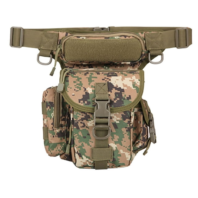 Sac de Taille de Voyage en Nylon, Sac de Jambe Aventure, Compartiment d'Accès Rapide Sangles Réglables, Design Multi-Scénaristes, pour Randonnée Cyclisme, Rangement de Matériel de Solution, Équipement Extérieur, Panneaux Réfléchissants