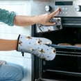 thumbnail image 2 of Pug and Footprints Kitchen Oven Mitt and Pot Holder Sets 2 Pcs for Baking, Cooking and Grilling, Heat Resistant Up To 392 °F, 2 of 7
