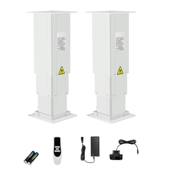 KFFKFF Powered Elevation Column Mechanism, 260 lbs Lifting Desk, 14.2-31.1 in Adjustable Height Span, Triple-stage Desk Column, Retractable Table Support, Includes Power Source