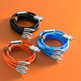thumbnail image 5 of 2pcs 3-In-1 120W High-Speed USB Cable - Durable 3A Fast Charger for Iphone & Android, Colorful Type C & Micro Ports, Universal Compatibility, Bold Design, 5 of 7