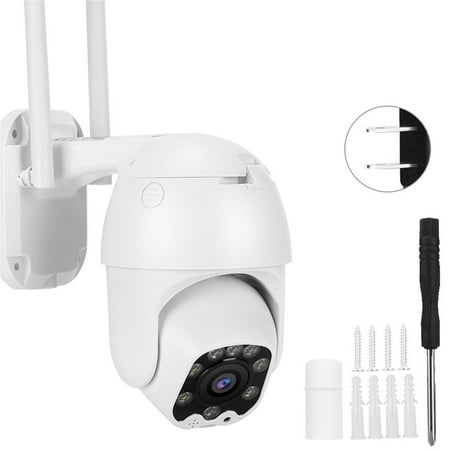

WiFi PTZ IP Camera 1080P HD 8 Lights Security Outdoor Surveillance Work with Camhi 110-240V(US )