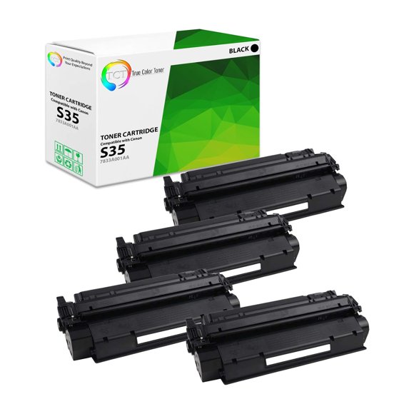 TCT S35 Toner Cartridge 4 Pack - Compatible Replacement for Canon S35 7833A001AA Black Works With Canon ImageClass D300 D320 D340 D360 PC-D320 D340 Printers (3,500 Pages)
