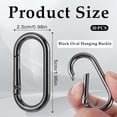 thumbnail image 2 of Duslogis 6 Pcs Carabiner Clips Locking Carabiners Aluminum Heavy Duty Chain Connector Keychain Snap Bag Hook for Climbing Outdoor Camping Fishing Hiking Securing Pet Home Hammock, Black, 2 of 7