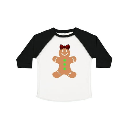 

Inktastic Cute Gingerbread Girl with Red Plaid Bow Gift Toddler Boy or Toddler Girl T-Shirt