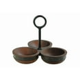 thumbnail image 1 of IH Casa Decor Gray Acacia Wood With Riveted Gunmetal 3 Section Server, 1 of 5