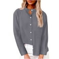 thumbnail image 2 of Drses Womens Cotton Linen Button Down Shirt Fall Casual Long Sleeve Solid Color Shirts Loose Work Tops with Pockets, 2 of 5
