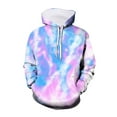 thumbnail image 2 of FAOWME Big Girls Boys Hoodies With Pocket Long Sleeved Tie Dye Printed Drawstring Fashion Comfortable Loose Fit Sweatshirts For Daily Wear Purple 7-8 Years, 2 of 3