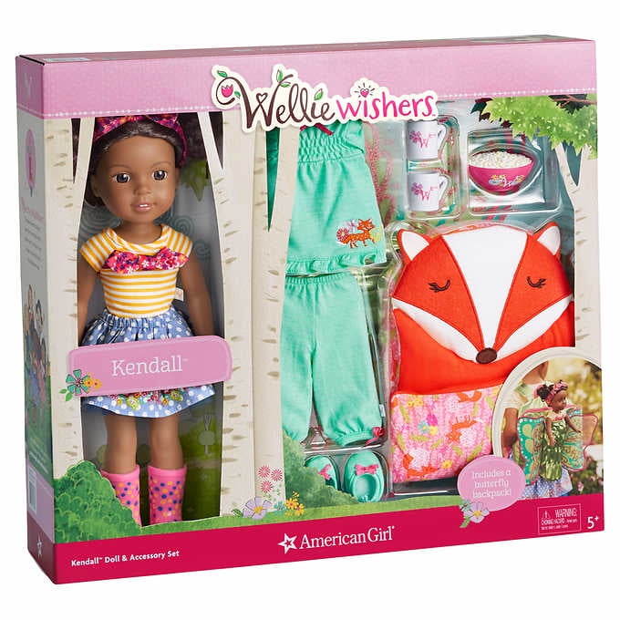 american girl welliewishers kendall doll & accessory set