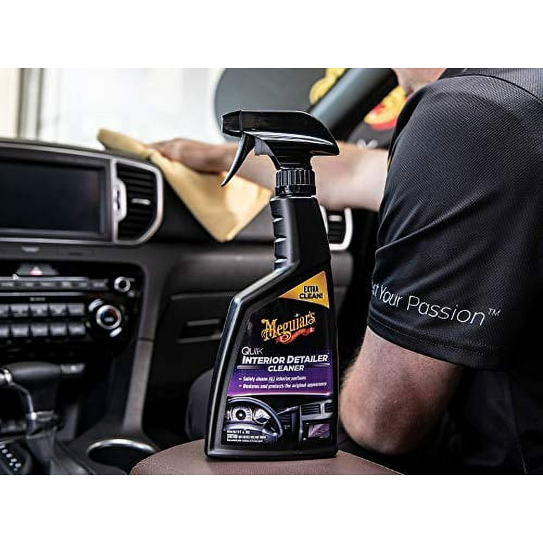 Meguiar's Quik Interior Detailer - This Non-Greasy Formula Cleans and  Protects All Interior Surfaces - Easy Cleaning and Interior Detailer - 16 Oz