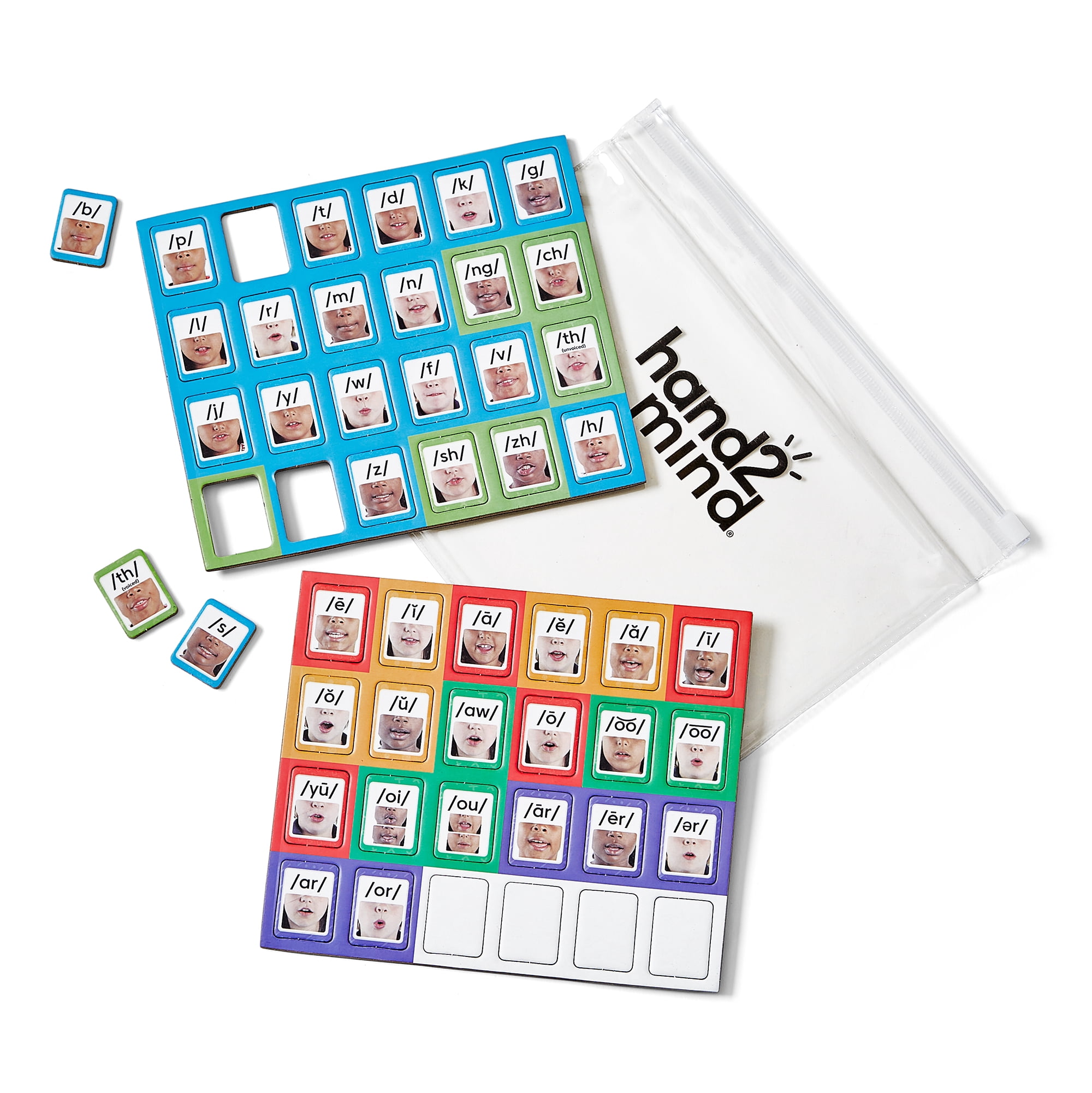 hand2mind Desktop Magnetic Sound Wall Boards (Set of 6), Phonemic Awareness, Phonemic Chart, Learn to Read