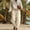Beige, variant on Mens Casual Big and Tall Cotton Linen Harem Pants Baggy Elastic Drawstring Waist Beach Yoga Boho Pant Size S-3XL Gray