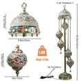 thumbnail image 4 of Turkish Mosaic Floor Lamp with Upgraded Top Shade, Metal Base and 5 Colorful Globes 56 Inch, Multicolor - Perfect for Home Decor and Lighting, 4 of 8