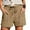 D290/Khaki, variant on Shorts For Women Summer Fashion High Waist Straight Leg Sport Casual Loose Shorts With Drawstring Pockets Elastic Band Leisure Shots Beach Vacation Lightweight