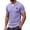 Purple, variant on Klisyaur Fashion Shirts for Mens Short Sleeve V Neck Summer Casual Comfortable Breathable Tops Basic Tee