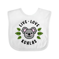Inktastic Live Love Koalas Boys or Girls Baby Bib