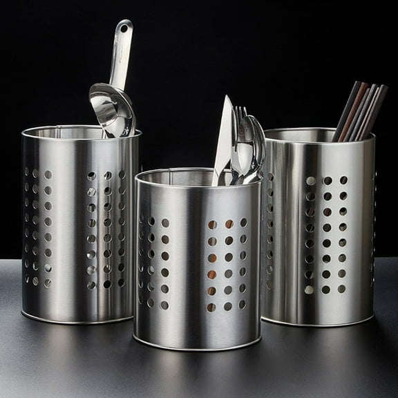 Cutlery Organizer, Stainless Steel, 5X9 in, Kitchen Countertop Storage, Counter top Organizer Kitchen, Silverware Caddy, 1 Pc