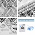 thumbnail image 4 of Black Grey Boho Flowers Blackout Curtains for Bedroom/Living Room, Thermal Insulated Kitchen Curtains, Modern Luxurious Geometric Floral Grommet Darkening Window Treatment Drapes 42"x84"x2, 4 of 8
