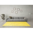 thumbnail image 3 of Ahgly Company Machine Washable Indoor Rectangle Oriental Yellow Industrial Area Rugs, 7' x 9', 3 of 4