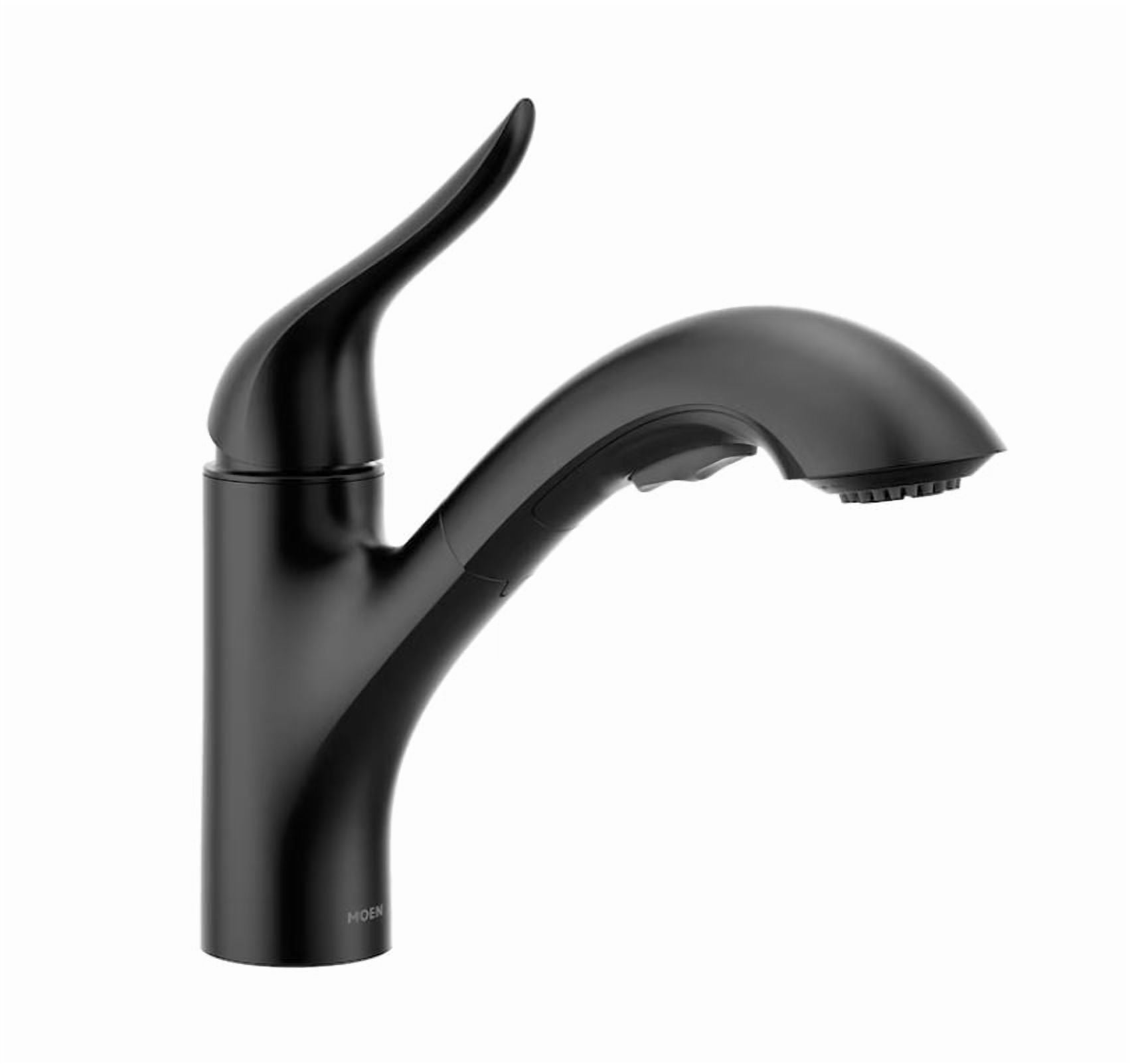 Moen 87931BL Koa One-Handle Pullout Kitchen Faucet, Matte Black