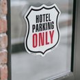 thumbnail image 4 of Hotel Parking Only (5 Pack) 4 inch X 4 inch Shield Shaped Heavy Duty 3.2 mil Vinyl Decals Weather Resistant Made in the USA, 4 of 5