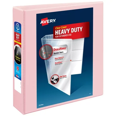 2" Heavy Duty View Ring Binder Blush