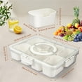 thumbnail image 2 of Snackle Box Container, Divided Serving Tray with Lid and Handle Snack Box, Travel Charcuterie Board with Lid Candy Organizer, Snack Organizer Veggie Tray&Fruit Tray, 2 of 6