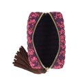 thumbnail image 4 of Scenario Women's Zip Pouch with Fringe Tassel, Red Plum, 4 of 4