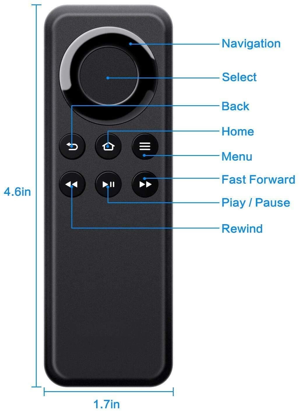 Remote Control Replacement for Amazon Fire Stick TV Streaming