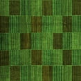thumbnail image 1 of Ahgly Company Indoor Square Checkered Green Modern Area Rugs, 4' Square, 1 of 4