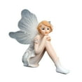 thumbnail image 3 of deevoka Fairy Statue Artwork Birthday Gift Resin Figurine for Indoor Bedroom Hallway S Hands on Face, 3 of 9