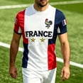 thumbnail image 6 of Soccer Cup 2026 Jersey for Men, Crew Neck Short Sleeve France Rooster & Stars Graphic Tee - Soft Cotton Blend Fan Top for Match Day & Stadium Multicolor XXXXL, 6 of 6