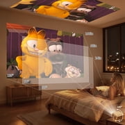 CocoBear Mini Projector 2026 Upgraded Auto Keystone Portable Projector for bedroom, 50% Zoom, 1080P Supported, Compatible with iOS/Android/TV Stick/HDMI/USB/TF Card(Yellow)