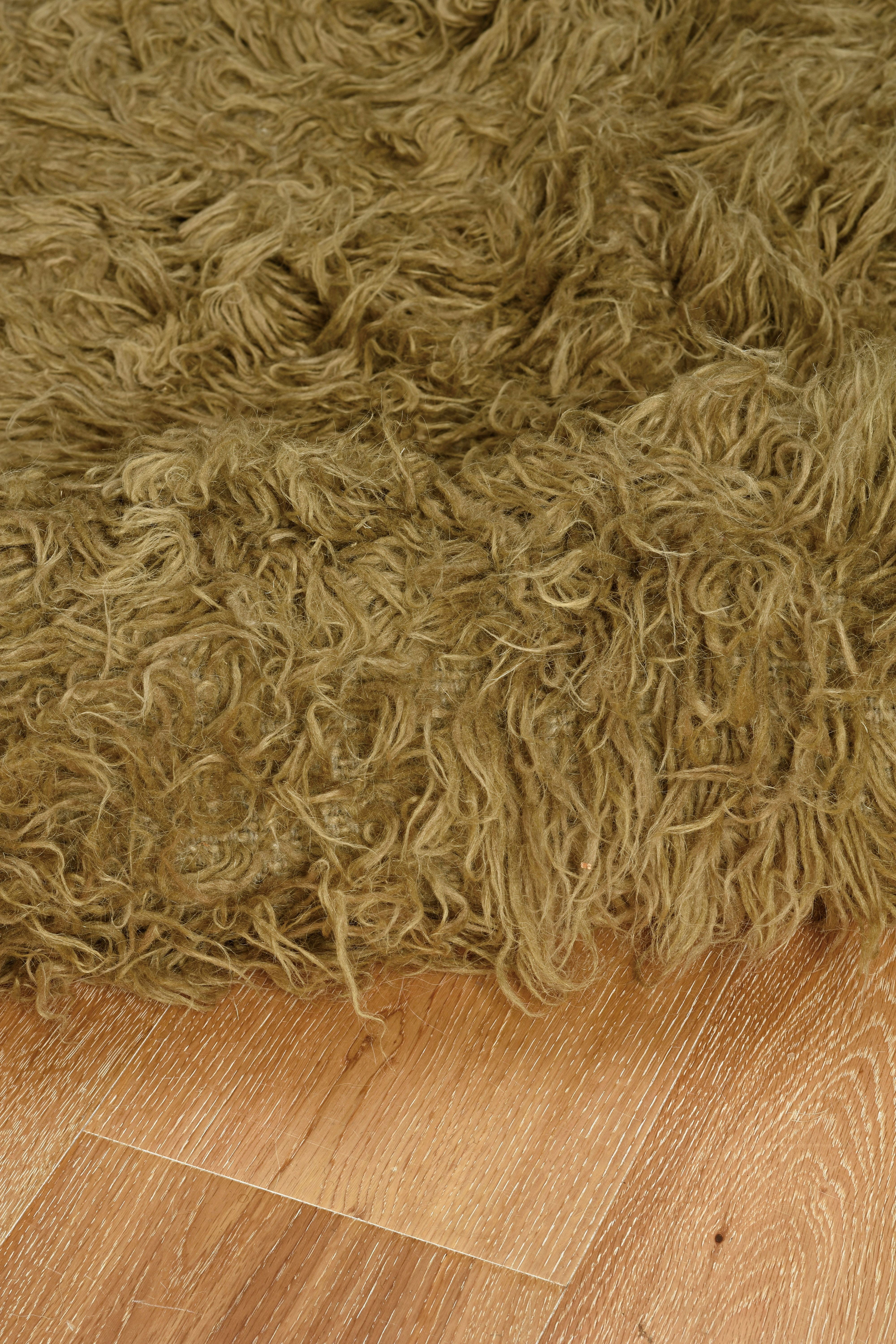 3A Flokati Rug 2000Gr Mushroom 3x5 Hand Woven 100% Zealand Wool