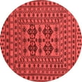 thumbnail image 1 of Ahgly Company Indoor Round Southwestern Red Country Area Rugs, 4' Round, 1 of 4