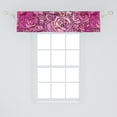 thumbnail image 2 of Ambesonne Floral Window Valance with Rod Pocket, Vintage Rose Flowers Plot, 54" X 18", Hot Pink and Dark Magenta, 2 of 2