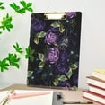thumbnail image 5 of FMSHPON Violet Rose Flowers Clipboard Hardboard Wood Nursing Clip Board and Pull for Standard A4 Letter 13x9 inches, 5 of 7