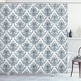 thumbnail image 1 of Ambesonne Winter Shower Curtain, Classical Floral Damask, 69"Wx75"L, Pale Blue White Grey, 1 of 3