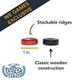 thumbnail image 5 of WE Games Solid Wood Checkers Set - Red & Black Traditional Style with Grooves for Wooden Pieces, 5 of 5