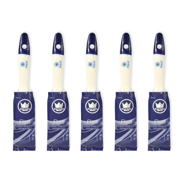 Paq. 5 Brochas Corona Real 1 Pulgada