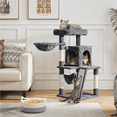 thumbnail image 7 of Alden Design Multi-level Small Cat Tree Tower with Condo, Dark Gray, 7 of 7