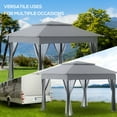 thumbnail image 3 of Outsunny 11' x 11' Pop Up Gazebo Outdoor Canopy Shelter with 2-Tier Soft Top, and Removable Zipper Netting, Event Tent with Large Shade, Light Gray, 3 of 9