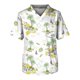 thumbnail image 1 of Plus Size Halloween Printed Scrub Working Uniform Tops For Men's Cross V-Neck Short Sleeve Fun T-Shirts Workwear Tee With Pockets, 1 of 3