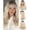 Blonde with Highlights, variant on 20 Inch Medium Long Curly Wig for Women Synthetic Layered Bob with Bangs Heat Resistant Wavy Glueless Wig Daily Wear,Auburn