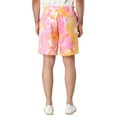 thumbnail image 3 of INSPIRE CHIC Men's Shorts Summer Swimming Shorts Printed Drawstring Beach Short Pants Pink Yellow 30, 3 of 5