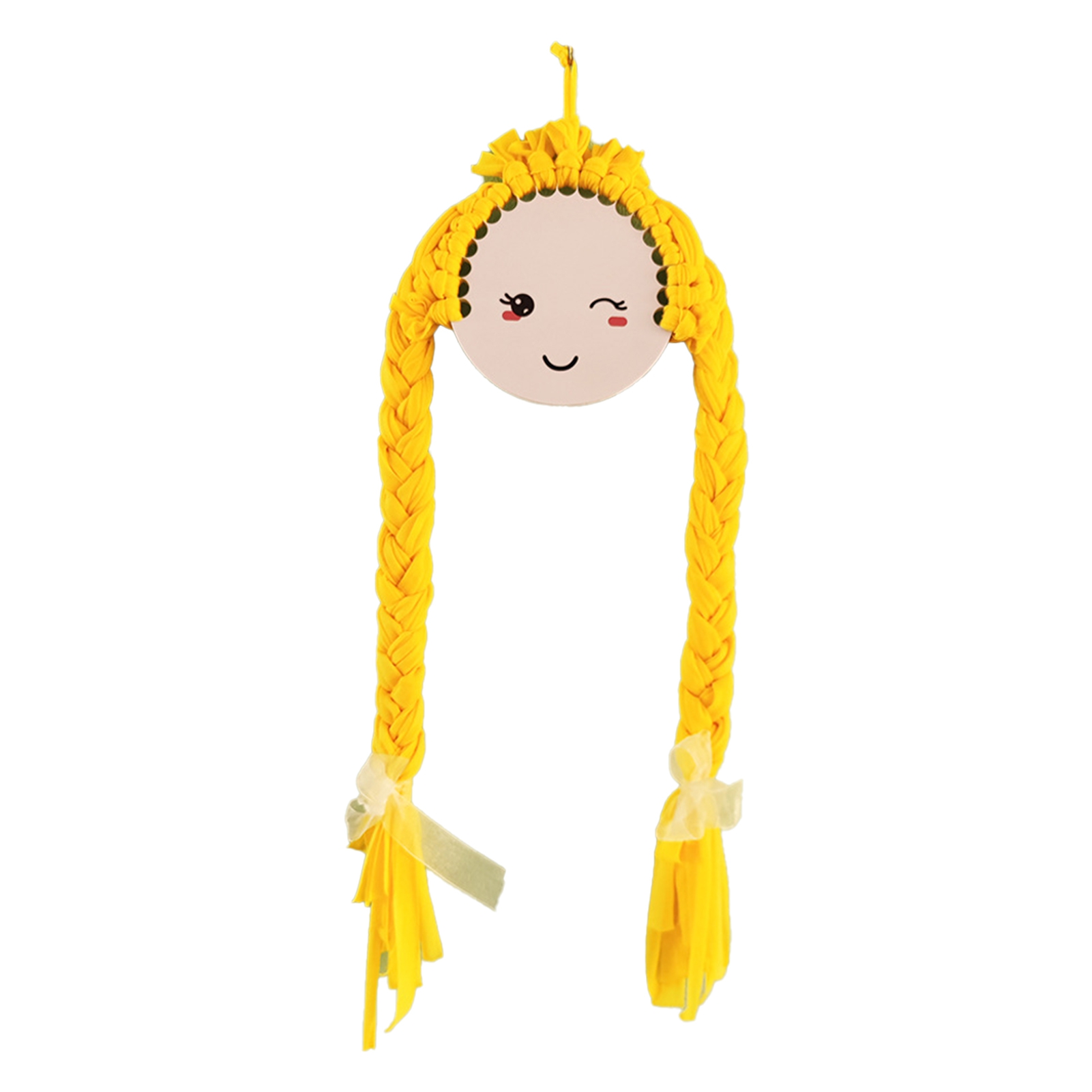 jiaroswwei Hair Clip Organizer Cartoon Decorative Cloth Strip Braided Doll Hair Bow Holder