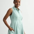 thumbnail image 3 of Women's Nine West Bubble Hem Shirt Dress Color: Hanover Blue Size: MEDIUM, 3 of 4