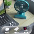 thumbnail image 4 of Clearance PEONAVET Fan For Bedroom Table Fan,Rechargeable Battery Operated Desk Fan With LED,Quiet Table Fan For Home,180° Adjust Tilt,3 Speeds Settings,Portable Fan For Office,Kitchen, 4 of 6