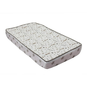 Bacati - Football Brown/Gray Boys Muslin Quilted Changing Pad Cover