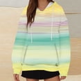 thumbnail image 2 of WREESH Women's Comfortable Oversized Hoodie Gradient Long Sleeve Drawstring Sweatshirt Hooded Pullover with Pocket Yellow, 2 of 5