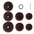 thumbnail image 4 of Juego de 7 donas para hacer moños, 10 horquillas y 5 bandas elásticas para el cabello., 4 of 14